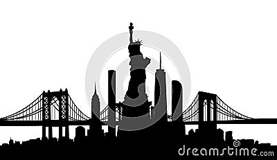 New York City skyline vector Vector Illustration