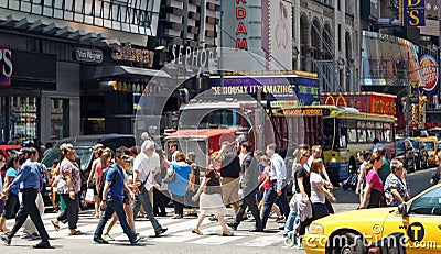 New York City Street Scene Editorial Stock Photo