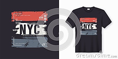 New York City stylish t-shirt and apparel abstract design Vector Illustration