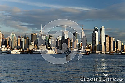 The New York City Uptown skyline Stock Photo