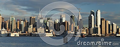 The New York City Uptown skyline Stock Photo