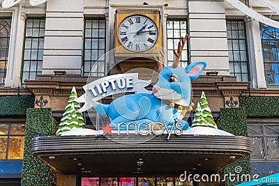 New York City, USA - November 11, 2023: Macys Herald Square store department in New York Manhattan Editorial Stock Photo