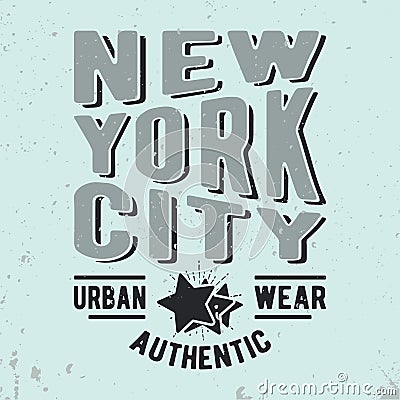 New York City vintage stamp Vector Illustration