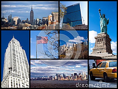 New York collage Editorial Stock Photo