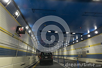 Lincoln tunnel traffic, New York city Editorial Stock Photo