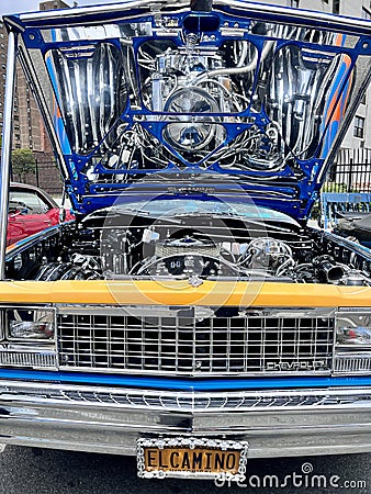 NEW YORK - JUNE 18, 2022: Antique car show at the 40th Annual Mermaid Parade at Coney Island Editorial Stock Photo