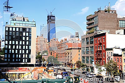 New York, highline landscape Editorial Stock Photo