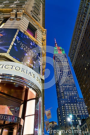 New York. Manhattan. United States. The Empire State Building at dusk Editorial Stock Photo