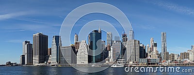 New York Manhatten Side with Hudson River Stock Photo