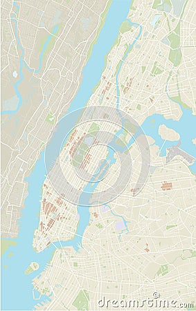 New York map Vector Illustration