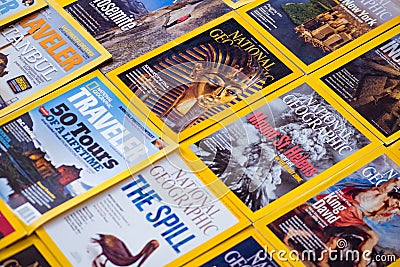 New York - MARCH 7, 2017: National Geographic on March 7 in New Editorial Stock Photo