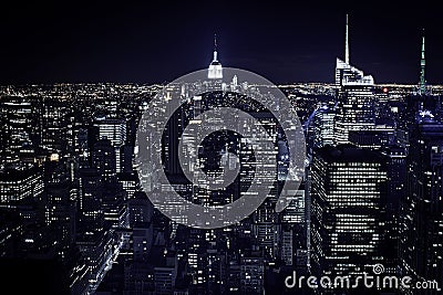New York night city view Stock Photo