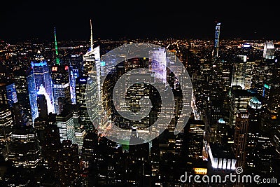 New York by Night Editorial Stock Photo