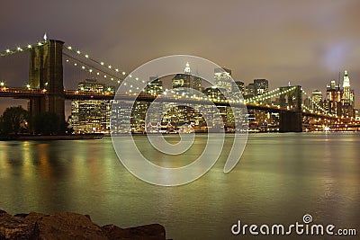 New York night skyline Stock Photo