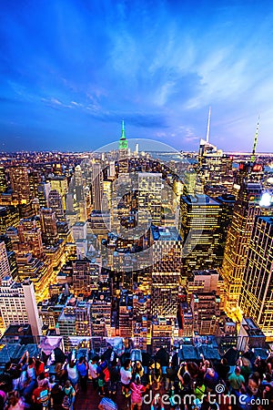 New york at night Editorial Stock Photo