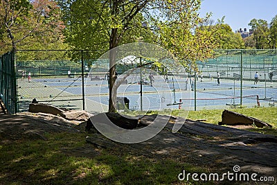 Tennis complex in Central Park Editorial Stock Photo