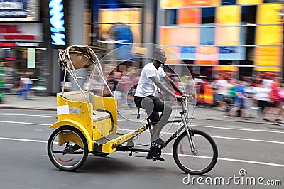 New York Pedicab Editorial Stock Photo