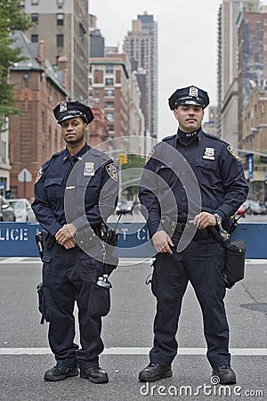 Two New York police officers Editorial Stock Photo