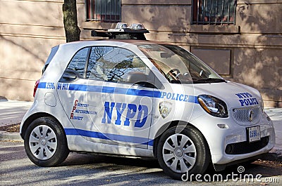 New York Police Department Smart Car Editorial Stock Photo