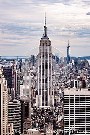 New York skyline seen from the top of the Rockefeller centre Editorial Stock Photo