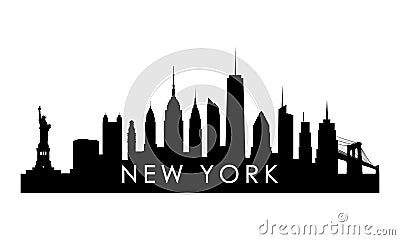 New York skyline silhouette. Vector Illustration