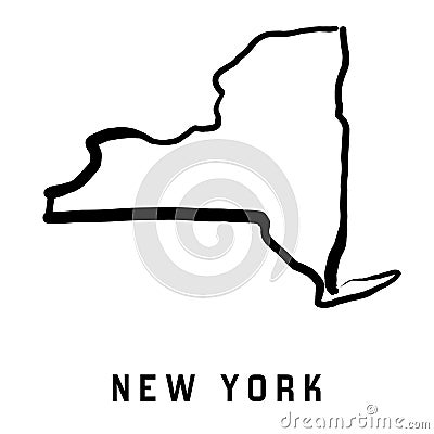 New York state map Vector Illustration