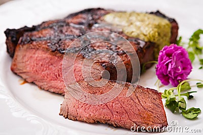 New York steak Stock Photo