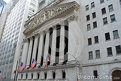 New York Stock Exchange, Wall Street Editorial Stock Photo