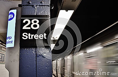 New York Subway Fast MTA Train Travel City MTA Transport Editorial Stock Photo