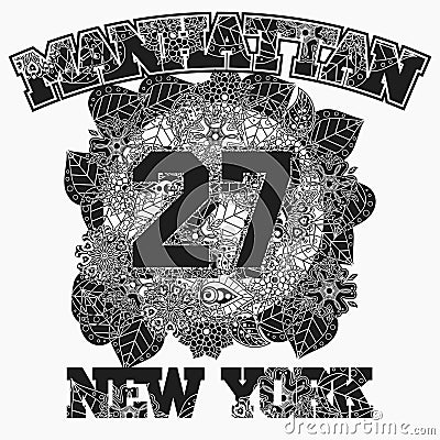 New York T-shirt fashion Typography Vector Illustration