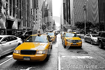 New York Taxi Stock Photo