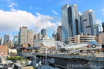 New York, United States - The Intrepid Sea, Air and Space Museum Editorial Stock Photo