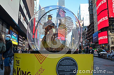 Times Square unveiled four giant snow globes inspired by some of Broadway's most popular musicals Editorial Stock Photo