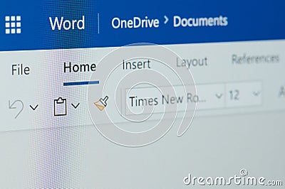 Head of microsoft word Editorial Stock Photo