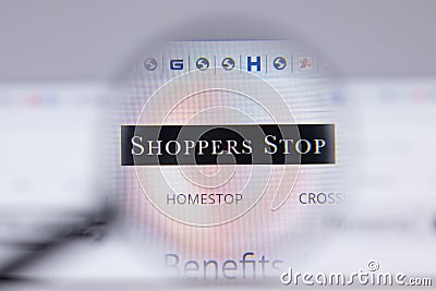 New York, USA - 26 April 2021: Shoppers Stop logo close-up on website page, Illustrative Editorial Editorial Stock Photo
