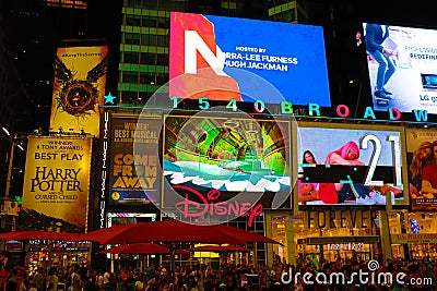 NEW YORK, USA - August 30, 2018: New York city streets , Broadway , Times square. Editorial Stock Photo