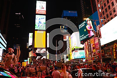 NEW YORK, USA - August 31, 2018: New York city streets , Broadway , Times square. Editorial Stock Photo