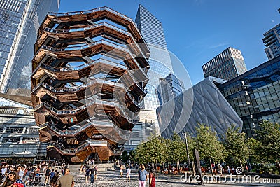 New York, USA - Hudson Yards Vessel Editorial Stock Photo