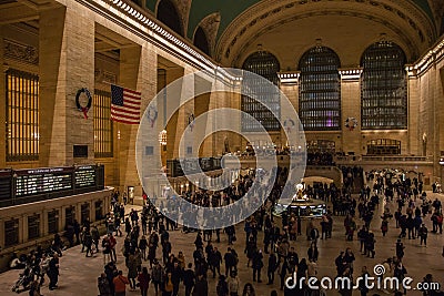 New York, USA - 3 January,2019. Grand Central Terminal. interior inside Editorial Stock Photo