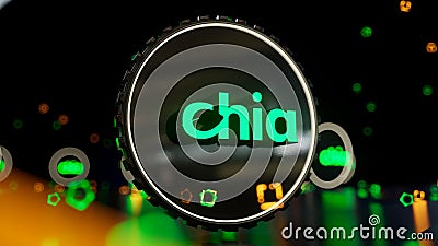 New York, USA - 18 june 2021: Chia cryptocurrency symbol concept. 3d render Stock Photo