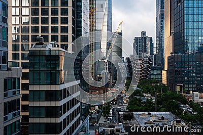 New York, USA - June 6, 2019: The Vessel at Hudson Yards located on Manhattans West side - Image Editorial Stock Photo