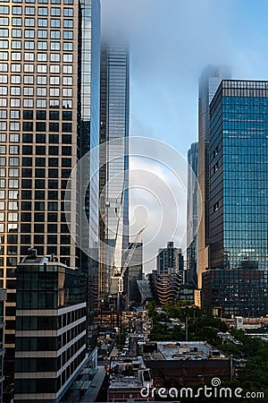 New York, USA - June 6, 2019: The Vessel at Hudson Yards located on Manhattans West side - Image Editorial Stock Photo