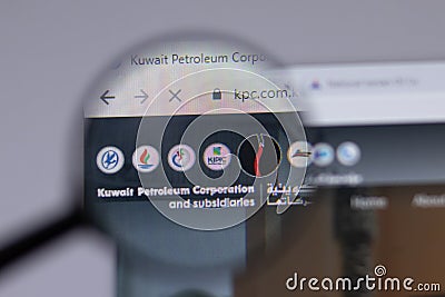 New York, USA - 18 March 2021: Kuwait Petroleum Corporation KPC company logo icon on website, Illustrative Editorial Editorial Stock Photo