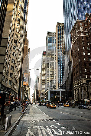 New York, USA, May 3rd 2013. Taxi in the streets of Manhattan Editorial Stock Photo