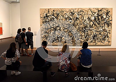 New York, USA - May 26, 2018: A visitors looks at the Jackson Po Editorial Stock Photo