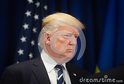 President of the United States Donald Trump Editorial Stock Photo