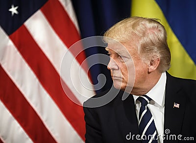 President of the United States Donald Trump Editorial Stock Photo