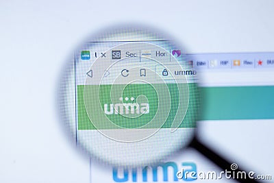 New York, USA - 29 September 2020: Umma umma.id website with logo close up, Illustrative Editorial Editorial Stock Photo