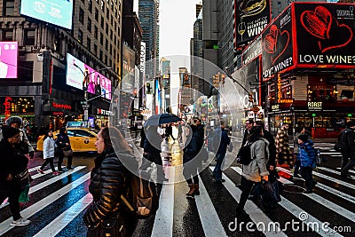 Times Square in New York City Editorial Stock Photo