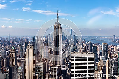 New York - Vibrant urban skyline with towering skyscrapers and impressive architecture Editorial Stock Photo